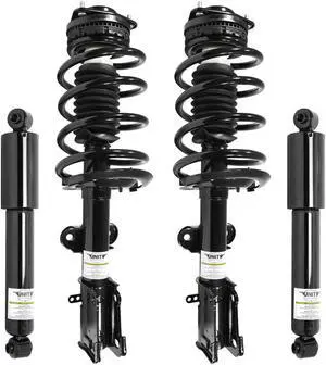Unity Automotive 4-11970-253050-001 Fnt & Rr Complete Strut Assembly Shock Kit For 2008-2014 Chrysler Town & Country, 2008-2014 Dodge Caravan