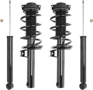 Unity Automotive 4-11090-257070-001 Fnt & Rr Complete Strut Assembly Shock Kit For 2009-2014 Volkswagen Tiguan 2.0L