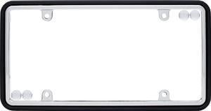 Cruiser Accessories License Plate Frame Two Tone Chrome/Black 63350