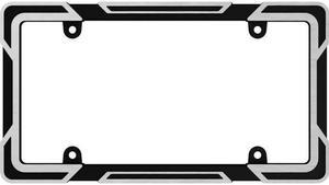 Cruiser Accessories Machined License Plate Frame, Black 58450