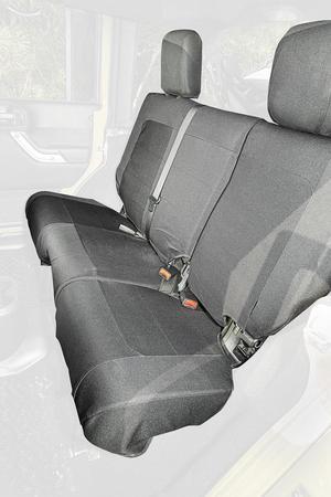 Rugged Ridge Elite Ballistic Seat Cover Rear Black 4 Door; 07-10 Wrangler JKU 13266.02