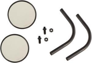This pair of round Trail Mirrors from Rugged Ridge fits 2018 Jeep Wrangler JL.