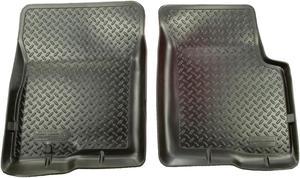 Husky Liners Classic Style Series | 1980 - 1996 Ford Bronco/Ford F-150, 1980 - 1997 Ford F-250/F350 | Front Floor Liners, Black | 33001