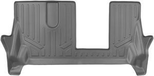 Smartliner Custom Fit Floor Mats 3rd Row Liner Grey Compatible With 2017-2021 GMC Acadia with 2nd Row Bench Seat