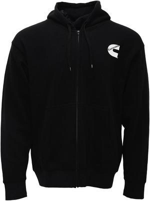 Cummins Unisex Fleece Full Zip Hoodie 100 Percent Cotton Sweatshirt Black Large CMN5009