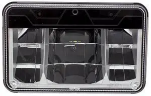 United Pacific 31088 Headlight, 5 High Power. LED, RH/LH, 4 x 6 Rectangle, Chrome Housing, Low Beam