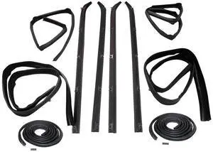 Fairchild Inner & Outer Belt Weatherstrips Door Seals And Front Upper & Division Bar Window Glass Run Channels 10-Pc Kit For 80-93 Dodge Pickup Ramcharger Kd1002-10A