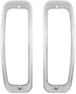 United Pacific 110583 Tail Light Bezel Clear, Anodized, Billet Aluminum, for 1966 1977 Ford Bronco