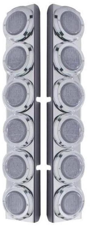 United Pacific 37344 Air Cleaner Light Bar, Rear, Stainless Steel, with Bracket,