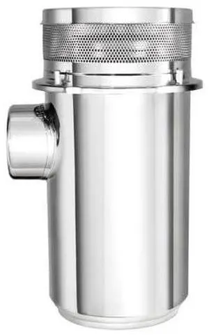 United Pacific 28202 Air Cleaner Housing, 13" Stainless, for Peterbilt/Kenworth
