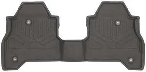 SMARTLINER Custom Fit Rubber Floor Mats 2nd Row Liner Black Compatible With 2020-2023 Jeep Gladiator (Only Fits With 2nd Row Lockable Underseat Storage Toolbox)