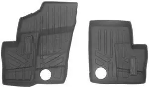 SMARTLINER All Weather Protection Custom Fit Black 1st Row Rugged Rubber Floor Liner Set Compatible With 2019-2023 Polaris RZR XP 1000/XP 4 1000 & 2020-2023 Polaris RZR Trail/Trail S