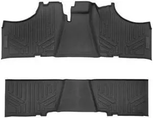 SMARTLINER All Weather Protection Custom Fit 2 Row Rugged Rubber Floor Liner Set Compatible With 2019-2024 Kawasaki Mule PRO (Only Fits 6 Passenger Models)