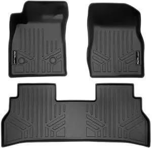 SMARTLINER Custom Fit All Weather Protection Black 2 Row Floor Liners Compatible With 2024-2025 Chevrolet Trax (Fits all Models)