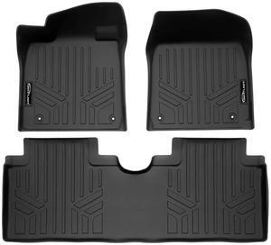 SMARTLINER Custom Fit All Weather Protection Black 2 Row Floor Liners Compatible With 2023-2025 Hyundai Ioniq 6 (Fits all Models)