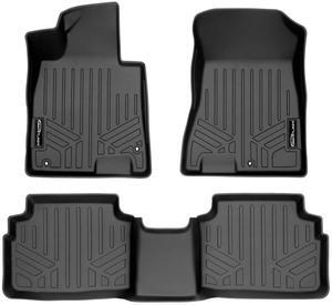SMARTLINER Custom Fit All Weather Protection Black 2 Row Floor Liners Compatible With    (0)