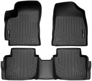 SMARTLINER All Weather Protection Custom Fit Black 2 Row Floor Mat Liner Set Compatible With 2024-2025 Hyundai Kona