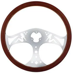 United Pacific 88219 18-inch Chrome Lady Steering Wheel
