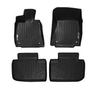 SMARTLINER Custom Fit Floor Mats 2 Row Liner Set Black Compatible With 2014-2021 Lexus IS Sedan Rear Wheel Drive Only SMARTLINER Custom Fit Floor Mats 2 Row Liner Set Black Compatible With 2014-2021 Lexus IS Sedan Rear Wheel Drive Only