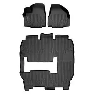 SMARTLINER Floor Mats 3 Row Liner Set Black Compatible With 2017-2024 Pacifica L Model Only with 2nd Row Deluxe Bench Seat / 2020 Voyager SMARTLINER Floor Mats 3 Row Liner Set Black Compatible With 2017-2024 Pacifica L Model Only with 2nd Row Deluxe Bench Seat / 2020 Voyager