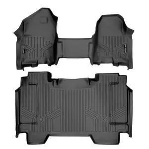SMARTLINER Floor Mats 2 Row Liner Set Black 19-22 Ram 1500 Crew Cab w/ First Row Bench Seat / Without Rear Underseat Storage SMARTLINER Floor Mats 2 Row Liner Set Black 19-22 Ram 1500 Crew Cab w/ First Row Bench Seat / Without Rear Underseat Storage