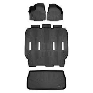 SMARTLINER Floor Mats 3 Rows and Cargo Liner Behind 3rd Row Set 2017-2024 Pacifica 7/8 Passenger (No Hybrid) and 2020 Voyager SMARTLINER Floor Mats 3 Rows and Cargo Liner Behind 3rd Row Set 2017-2024 Pacifica 7/8 Passenger (No Hybrid) and 2020 Voyager