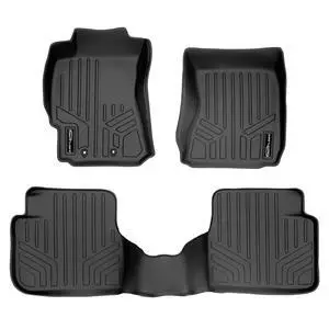 SMARTLINER Custom Fit Floor Mats 2 Row Liner Set Black Compatible With 2009-2013 Subaru Forester - All Models SMARTLINER Custom Fit Floor Mats 2 Row Liner Set Black Compatible With 2009-2013 Subaru Forester - All Models