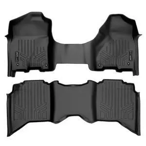 SMARTLINER Floor Mats 2 Row Liner Set Black Compatible With 2012-2022 Ram 1500/2500/3500 Crew (4 Full Size Doors) with 1st Row Bench Seat SMARTLINER Floor Mats 2 Row Liner Set Black Compatible With 2012-2022 Ram 1500/2500/3500 Crew (4 Full Size Doors) with 1st Row Bench Seat