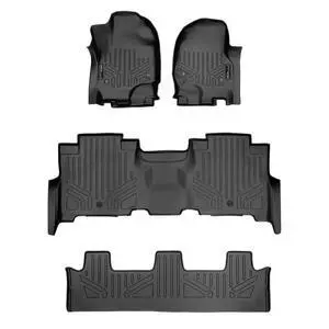 SMARTLINER Floor Mats 3 Row Liner Set Black Compatible With 2018-2022 Expedition / Navigator with 2nd Row Bench Seat (Incl. Max and L) SMARTLINER Floor Mats 3 Row Liner Set Black Compatible With 2018-2022 Expedition / Navigator with 2nd Row Bench Seat (Incl. Max and L)