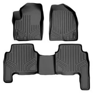 SMARTLINER Custom Fit Floor Mats 2 Row Liner Set Black Compatible With 2011-2013 Kia Sorento - All Models SMARTLINER Custom Fit Floor Mats 2 Row Liner Set Black Compatible With 2011-2013 Kia Sorento - All Models