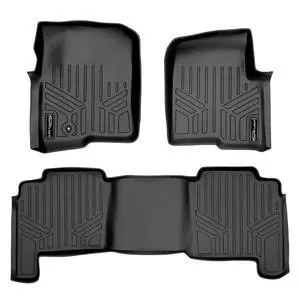 SMARTLINER Floor Mats 2 Row Liner Set Black Compatible With 2004-2008 Ford F-150 SuperCrew Cab / 2006-2008 Lincoln Mark LT Crew Cab SMARTLINER Floor Mats 2 Row Liner Set Black Compatible With 2004-2008 Ford F-150 SuperCrew Cab / 2006-2008 Lincoln Mark LT Crew Cab