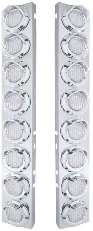 United Pacific 33601 - Ss Front Air Cleaner Light Bar With Bracket For Peterbilt Trucks - Clearance/Marker Light, Amber United Pacific 33601 - Ss Front Air Cleaner Light Bar With Bracket For Peterbilt Trucks - Clearance/Marker Light, Amber