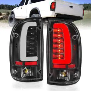 CG Toyota Tacoma 95-04 Led Tail Lights Black Housing Smoke Lens W/ C Light Bar 03-TT95TLEDJMSM-C