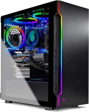  MXZ Gaming PC Desktop Computer, AMD Ryzen 5 5500, RX7600,16GB  DDR4, NVME 500G SSD, 6RGB Fans, Win 11 Pro Ready, Gamer Desktop Computer(R5  5500