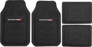 Dodge Weatherpro 4 Piece Floor Mats Set, Floor Mats by Plasticolor (001666R01), Black, One Size