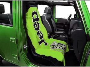 Seat Armour Towel2GO Seat Cover Protector with Lime Green Jeep Colors Perfect for The Car, Beach and Home T2G100LGR