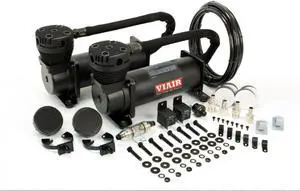 Viair Dual Stealth Black 480C Value Pack (200 PSI, 480C/2, 165/200 P. Switch, 40 Amp Relay/2, Fuse Holder) 48042