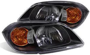 CG CHEVY COBALT 05-10 HEADLIGHT 2/4DR BLACK (BASE, LS, LT, LTZ MODEL) 02-AZ-COB05-B PAIR