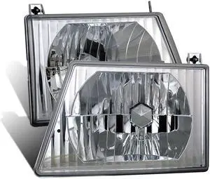 CG FORD ECONOLINE VAN 92-03 CRYSTAL HEADLIGHT 02-AZ-FECON92-C PAIR