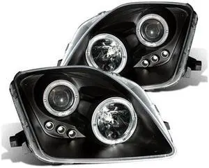 CG HONDA PRELUDE 97-01 PROJECTOR LED HEADLIGHT HALO W/O CCFL BAR BLACK CLEAR 02-AZ-HP97-PBC-RN PAIR