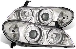 CG INFINITI I-30 00-01 PROJECTOR HEADLIGHT HALO CHROME CLEAR 02-AZ-II00-PCC-R-A PAIR