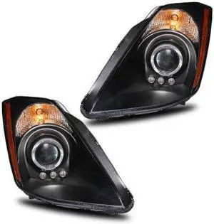 CG For Nissan 350Z 03-07 Projector Headlight Halo Black Clear Amber