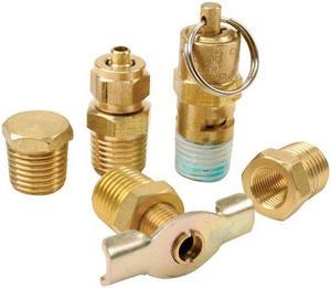 Viair Air Locker 5 Pc.Tank Fittings Kit (with 1/4" NPT M to 1/8" BSP F Adapter) (For 200PSI Rated Systems) 90002