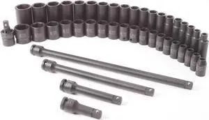 2569 43-Piece 1/2 in. Drive Metric Master Impact Socket Set