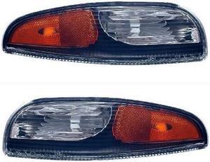 CG CHEVY CORVETTE 97-04 BUMPER LIGHT EURO BLACK AMBER 10-CV9704FBEJM-A PAIR