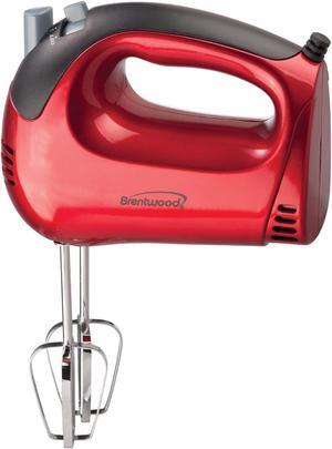 Brentwood Lightweight 5-Speed Electric Hand Mixer, Red  HM-46