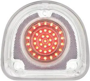 United Pacific Industries 1968 Caprice/Impala LED Tail Light w/ Three SS Trim - Clear Lens  Tail Light CTL6801C