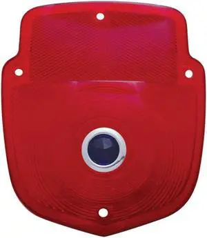 United Pacific Industries 1953-56 Tail Light Lens - Red Plastic w/ Blue Dot  Tail Light A5016