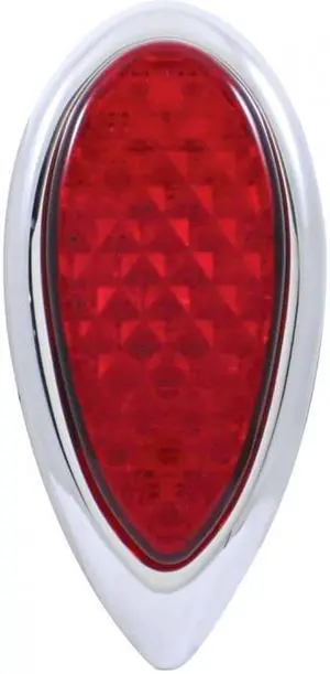 United Pacific Industries 1938-39 Ford LED Tail Light w/ Bezel - Flush Mount w/ Red Lens Tail Light FTL383903