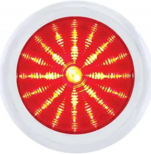United Pacific Industries 1950s Pontiac Style LED Stop, Turn & Tail Light w/ Bezel - Red LED/Red Lens Tail Light STL1006LED